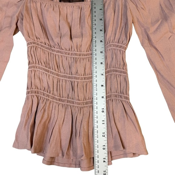 REFORMATION Laurent Pink Blush Blouse Womens Size Small - Picture 6 of 8